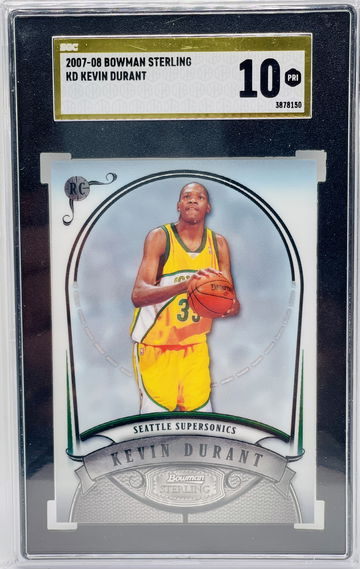 Kevin Durant 2007-08 Bowman Sterling #KD SGC 10 Rookie RC Gold Label