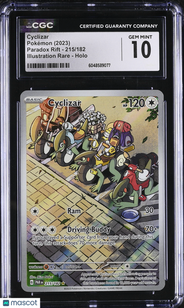 2023 Pokemon Paradox Rift Cyclizar Holo Illustration Rare Illustration Rare CGC 10 #215/182