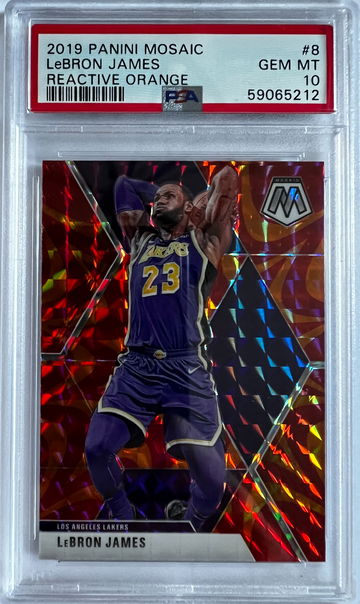 2019 Panini Mosaic LeBron James Reactive Orange PSA 10