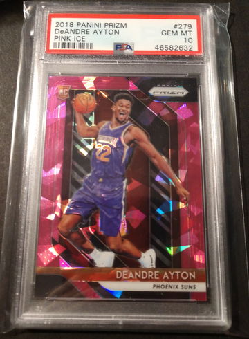 2018 Panini Prizm DeAndre Ayton Pink Ice PSA 10 #279