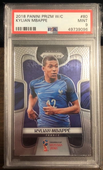 2018 Panini Prizm World Cup #80 Kylian Mbappe PSA 9 Mint
