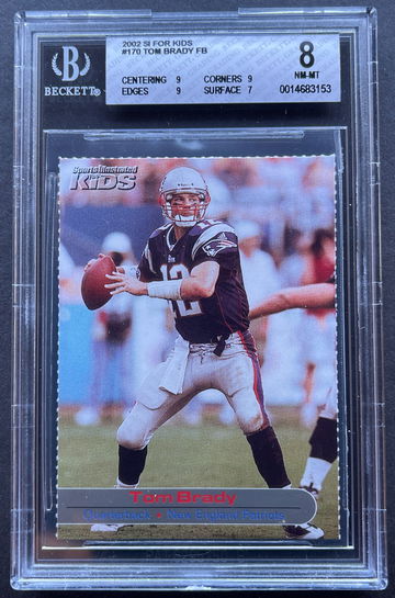 2002 S.I. For Kids Tom Brady RC #170 BGS 8