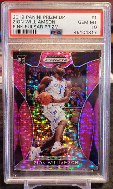 Zion Williamson 2019 Panini Draft Picks DP Pink Pulsar 1 PSA 10