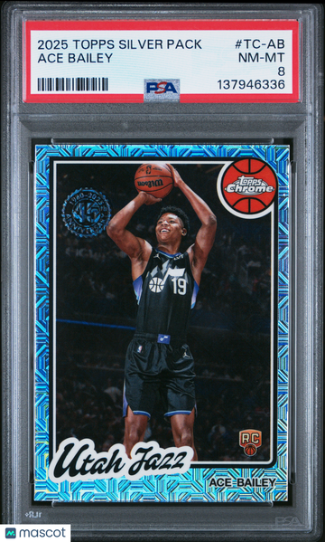 2025 Topps Silver Pack 1980-81 Topps Chrome Basketball Ace Bailey #TC-AB Rookie PSA 8