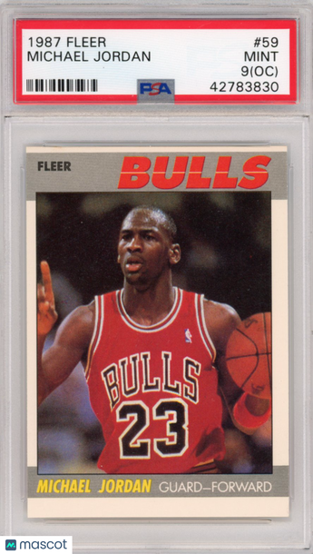 1987 Fleer Michael Jordan #59 Oc PSA 9