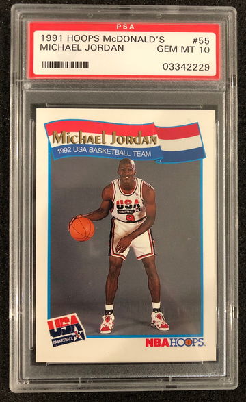 1991 Hoops McDonald’s Michael Jordan PSA 10