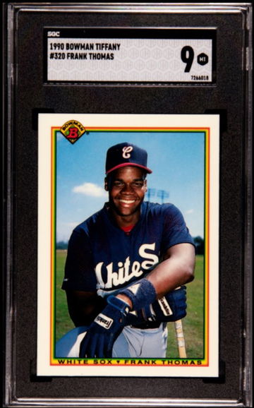 Frank Thomas 'Big Hurt' 1990 Bowman Tiffany #320 White Sox HOF RC SGC 9
