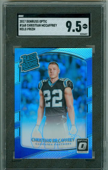 Christian McCaffrey 2017 Optic Holo Prizm SGC 9.5