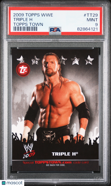 Triple H 2009 Topps WWE Topps Town #TT29 PSA 9