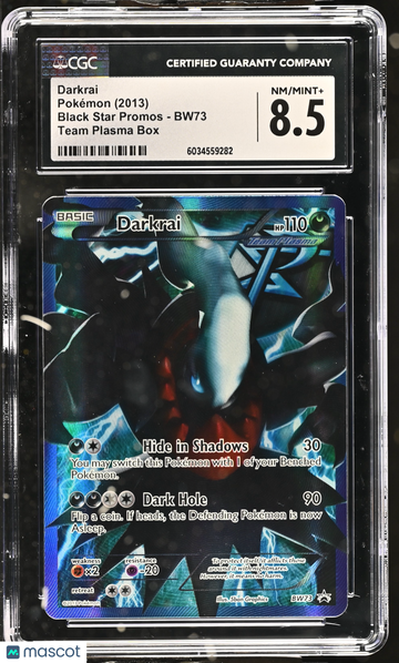 2013 Pokemon Black Star Promos Darkrai Team Plasma Box CGC 8.5 #BW73