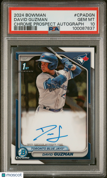 2024 Bowman Chrome Prospect Autographs David Guzman #CPADGN PSA 10