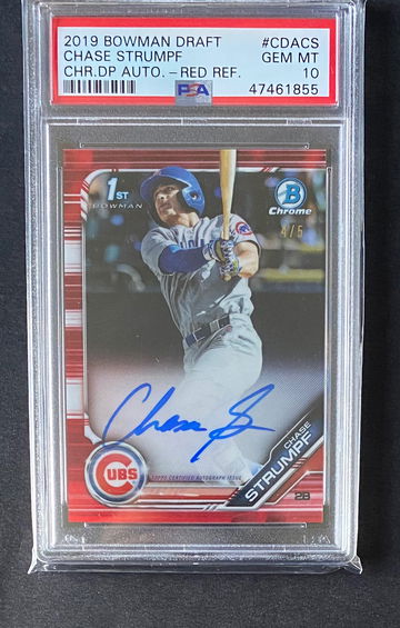 Chase Strumpf Red Refractor Auto /5 PSA 10