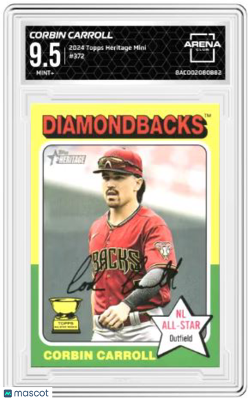 2024 Topps Heritage Mini Corbin Carroll #372 All-Star Rookie Cup Arena Club 9.5