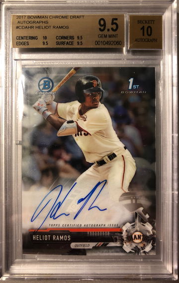 2017 Heliot Ramos Bowman Chrome Auto BGS 9.5/10