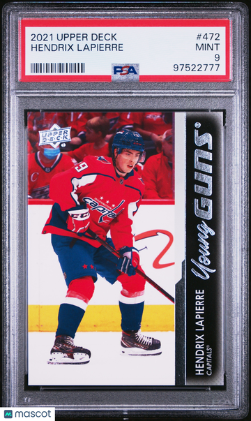 2021-2022 Upper Deck Hendrix Lapierre #472 PSA 9