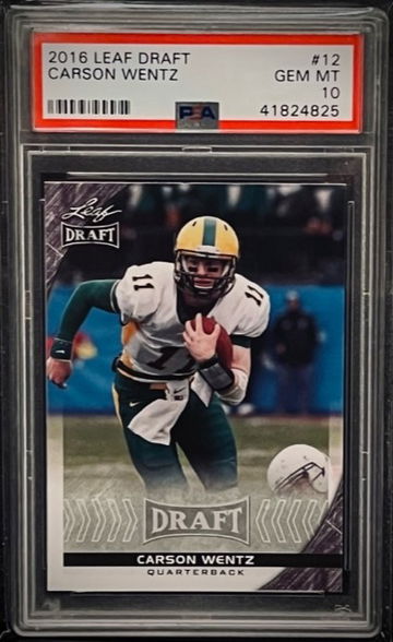 2016 Leaf Draft Carson Wentz #12 PSA 10