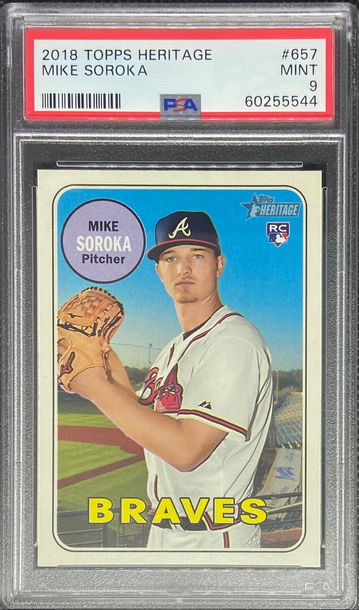 2018 Topps Heritage Mike Soroka PSA 9 MINT Braves