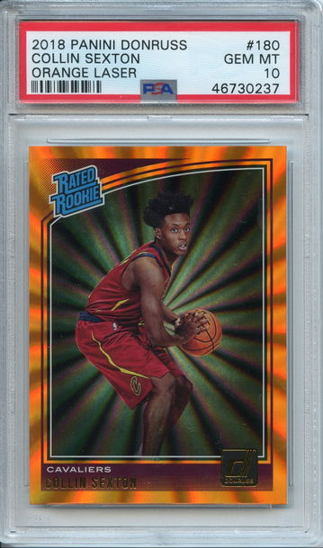 Collin Sexton Orange Laser Donruss Rookie PSA 10 NEP