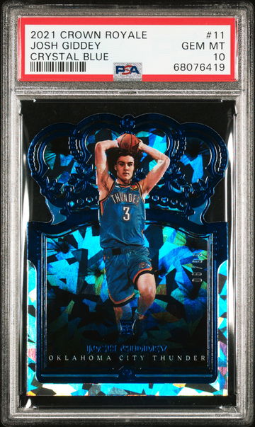 2021 Panini Crown Royale Crystal Blue Josh Giddey #11 PSA 10