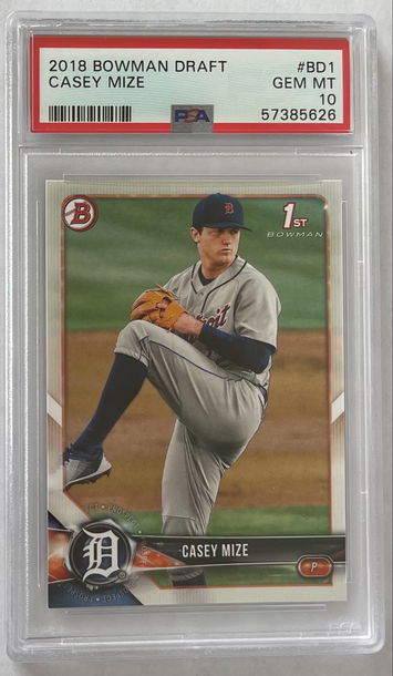 2018 Bowman Draft Casey Mize PSA 10