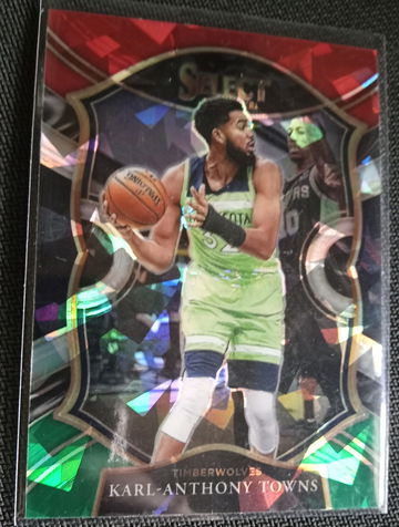 Karl Anthony Towns red/green cracked ice
