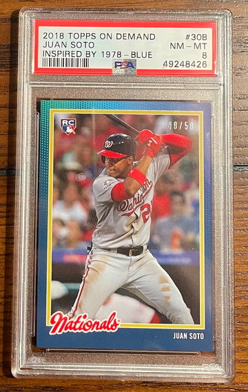 Juan Soto 2018 Topps On Demand Inspired by 1978 Blue /50