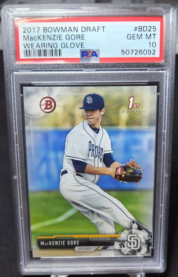 2017 Bowman MacKenzie Gore 1st #BD25 Gem Mint PSA 10 Padres