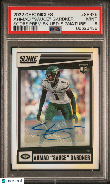 Ahmad "Sauce" Gardner 2022 Panini Chronicles Score Premium #SP325 PSA 9