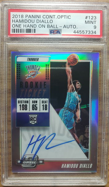 2018 Panini Contenders Optic Hamidou Diallo Auto PSA 9 