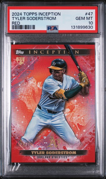 2024 Topps Inception Red Tyler Soderstrom #47 /25 PSA 10