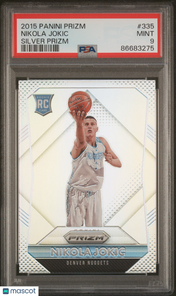PSA 9 2015 Panini Prizm Nikola Jokic Silver Prizm Rookie #335