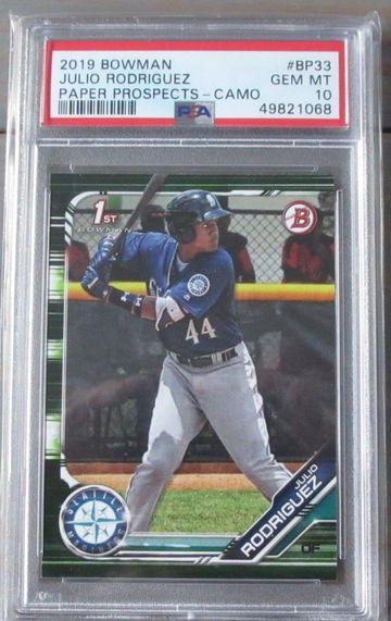Julio Rodriguez 2019 Bowman Paper Prospects - Camo #BP33 PSA 10 