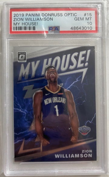 2019 Panini Donruss Optic Zion Williamson My House! PSA 10 GEM MINT