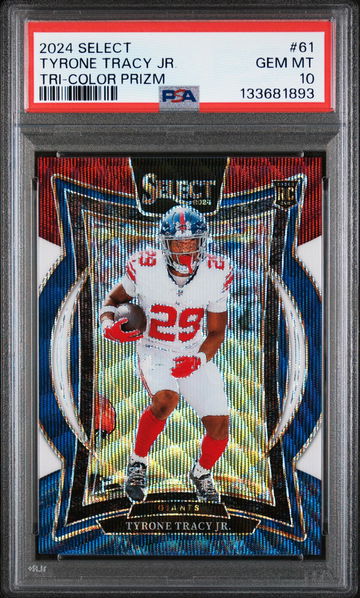 2024 Panini Select Prizm Tri Color Tyrone Tracy Jr. #61 /299 PSA 10