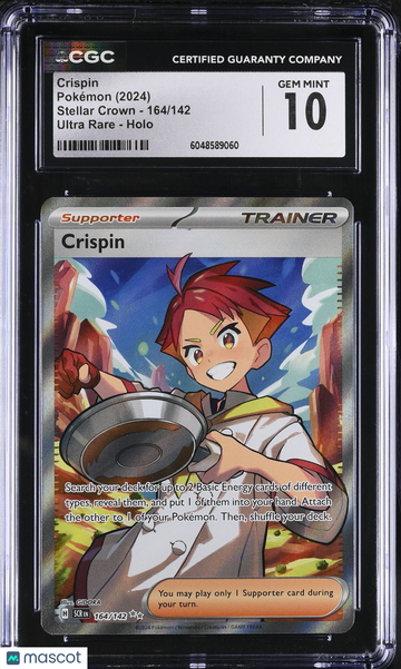 2024 Pokemon Stellar Crown Crispin Holo Ultra Rare Ultra Rare CGC 10 #164/142