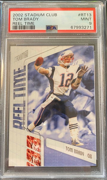 2002 Stadium Club Tom Brady Reel Time PSA 9