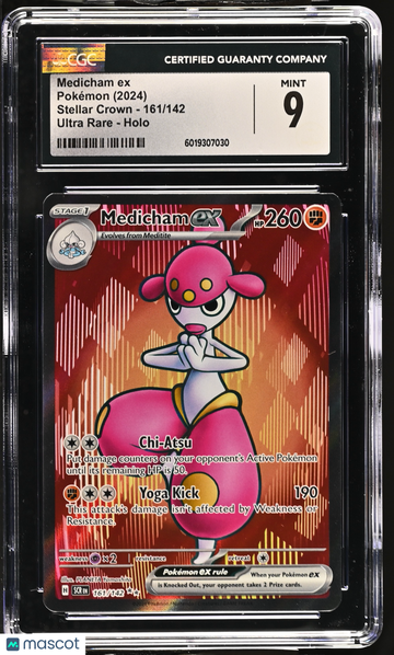 2024 Pokémon Stellar Crown Medicham ex Ultra Rare CGC 9 #161/142