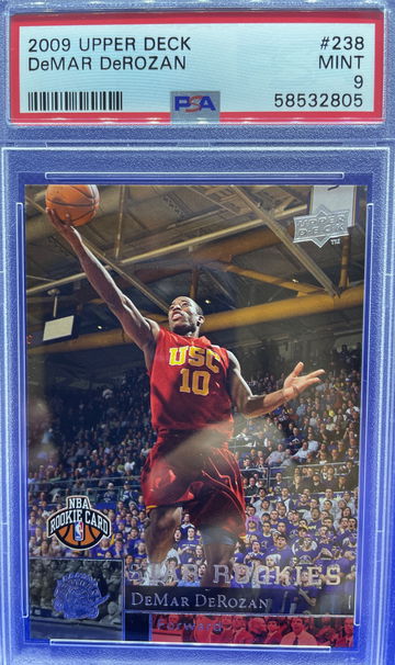 2009 Upper Deck Demar DeRozan Star Rookie Card RC #238 PSA 9 Mint Bulls Low Pop