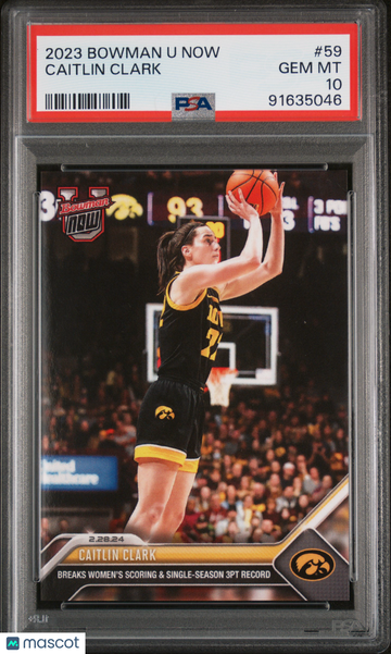 2023 Bowman U Now Caitlin Clark #59 PSA 10