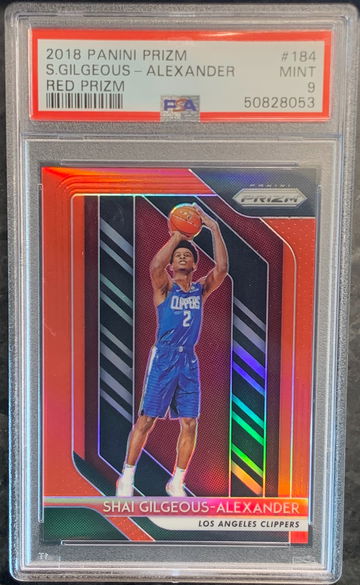 2018 Panini Prizm Red Shai Gilgeous-Alexander PSA 9