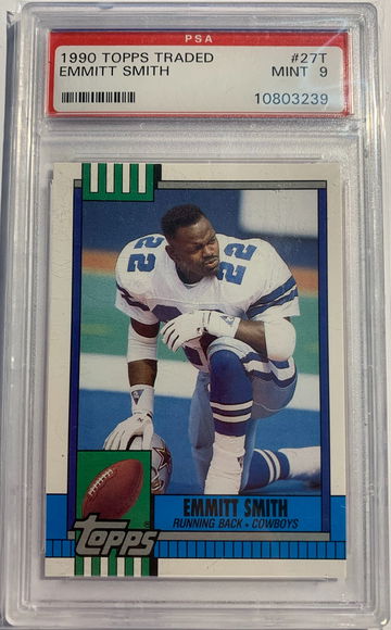 1990 Topps Traded Emmitt Smith PSA 9