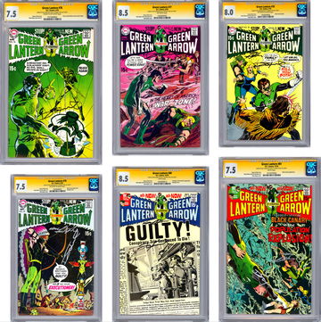 GREEN LANTERN #76-89 CGC-SS VF-NM *ALL 14 SIGNED NEAL ADAMS & DENNY O’NEIL* 1970