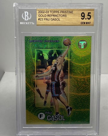 2002 Paul Gasol Topps Pristine Gold Refractor BGS 9.5