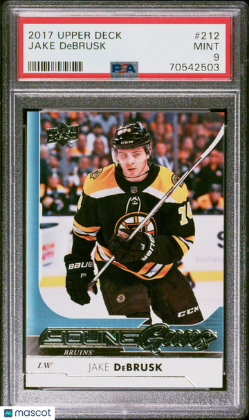 2017 Upper Deck Jake Debrusk #212 PSA 9