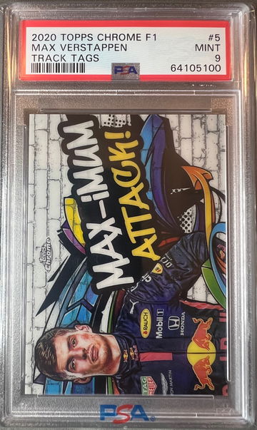 2020 Topps Chrome Max Verstappen Track tags PSA 9 #5 Formula 1 F1