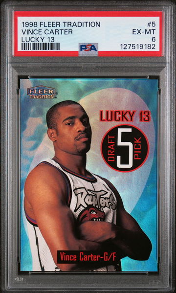 1998 Fleer Lucky 13 Vince Carter #5 PSA 6