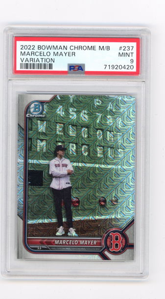 2022 Bowman Chrome Mega Marcelo Mayer SP Image Variation PSA 9