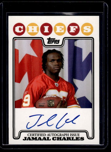 2008 Topps Football Rookie Premiere Autographs Jamaal Charles #RPA-JC Auto