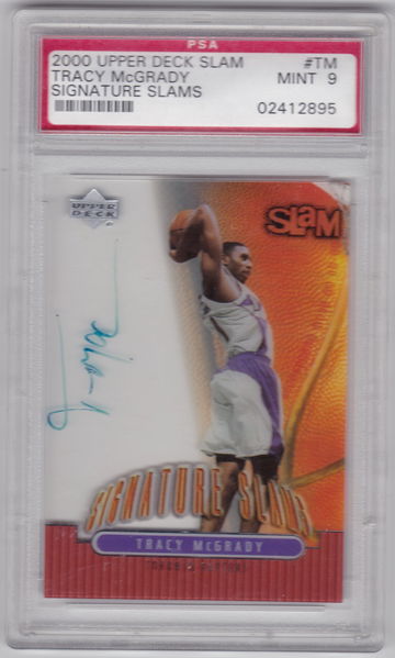 Tracy McGrady 2000 Upper Deck Slam Signature Slams PSA 9