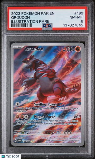 Paradox Rift Groudon Foil Illustration Rare PSA 8 #199/182